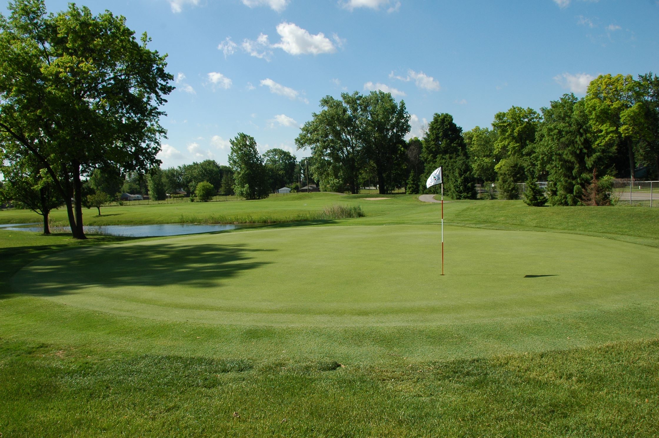 A view of the beautiful scenery of the Taylor Meadows Golf Course.